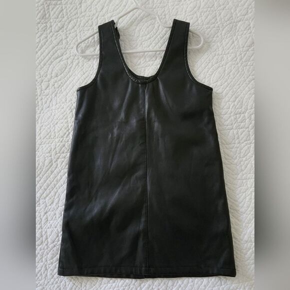 Girls Faux Leather Jumper - Picture 6 of 7